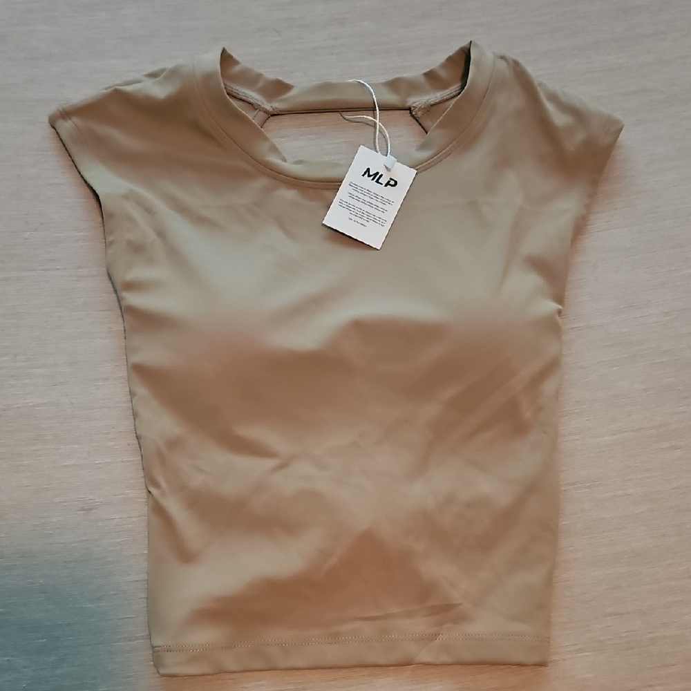 Tan Fitted Short Sleeve Tee